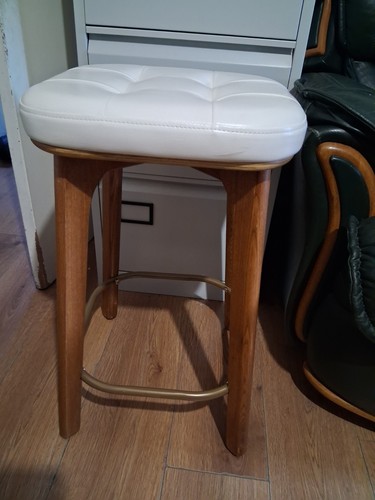 Wooden counter stool white - wooden,
