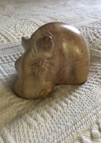 Hippo sculpture soapstone - hippo,