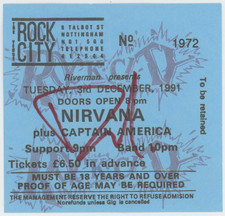 Dave Grohl Autographed Signed Nirvana 1991 Ticket AMCo LOA 30767