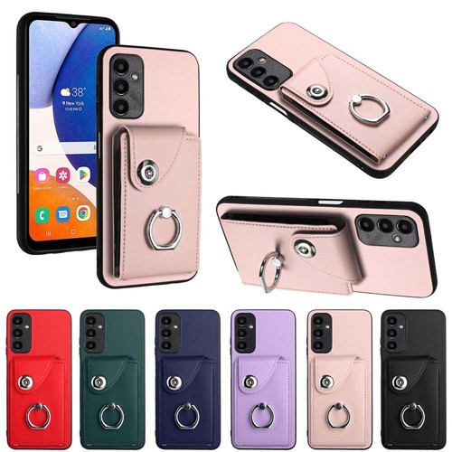 Ring leather card slot phone - leather,