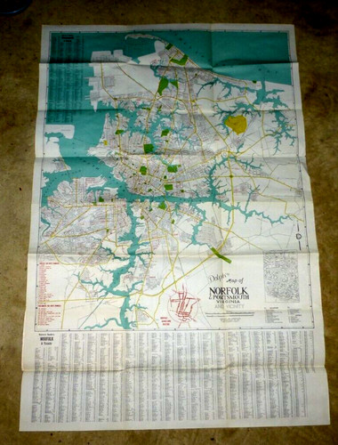 Vintage dolph map norfolk - map, of