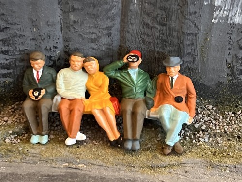Painted seated spectators - spectators,