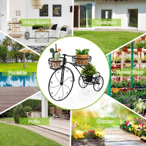 Metal bike shape - metal, planter