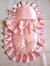 DOLLS PRAM SET SEQUIN ALLPINK
