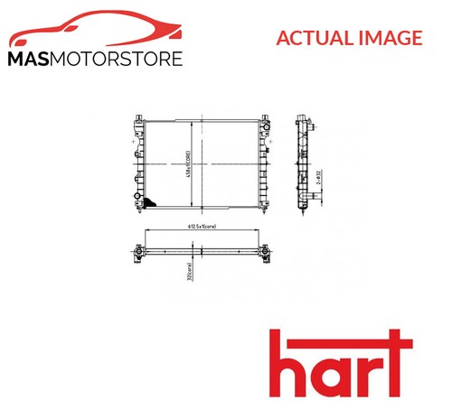 Engine cooling radiator - engine,