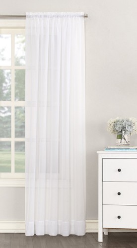 Plain voile net curtain sheer - plain,