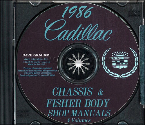 1986 cadillac shop manual - cadillac, and