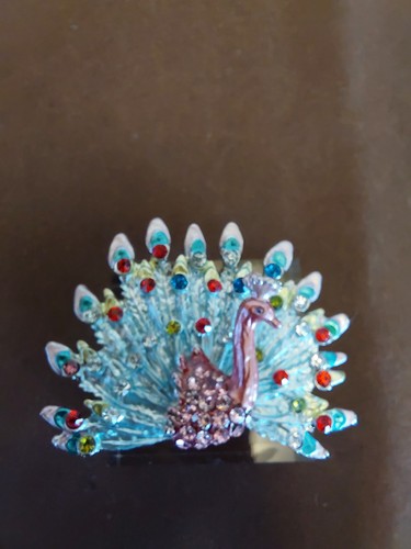 Vintage peacock ring art - peacock,