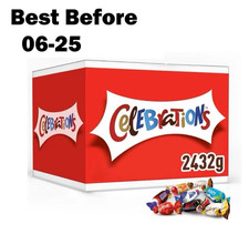2 X 2.4kg Celebrations Bulk Chocolate Box Assorted Chocolates Gift Box BBE 06-25