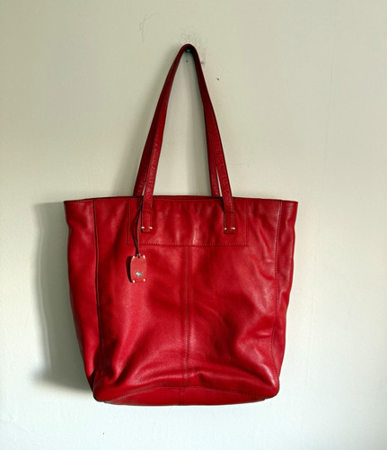 Radley red leather tote bag - radley,