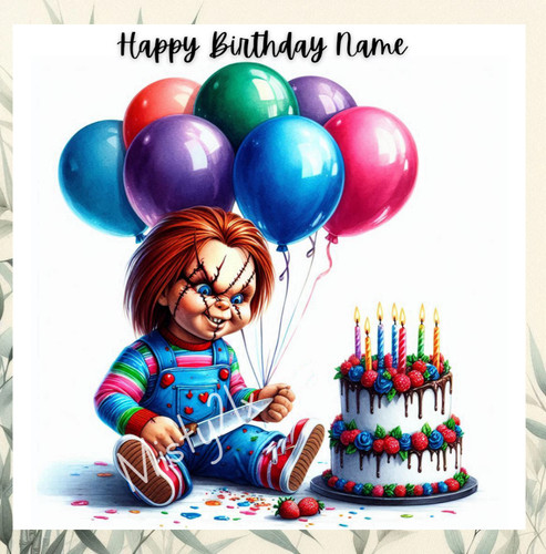 Personalised chucky greeting - personalised,