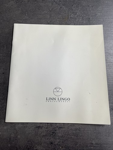 Linn lingo owners manual - linn,