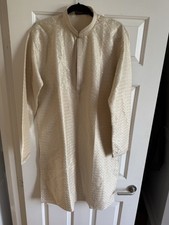 Men's Cream/Off-White Sherwani Suit 40in Medium