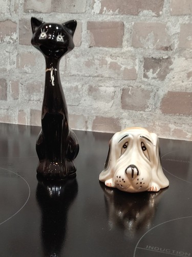 Vintage cat dog - cat, &
