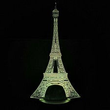 LED lamp rgb Eiffel Tower 3D