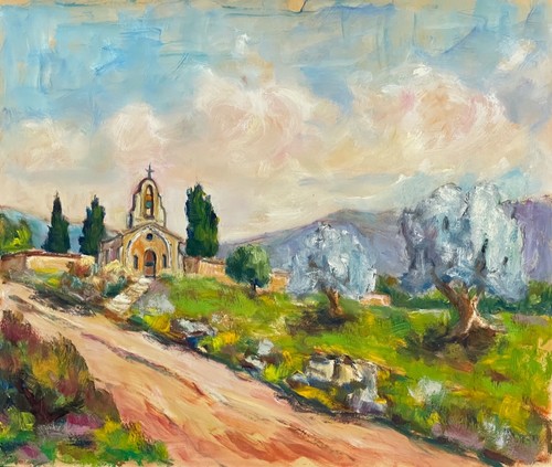 Chapel provence gouache - of,