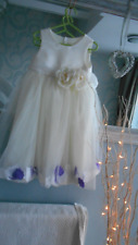 AGE 5 BRIDESMAID DRESS in OFF WHITE/CREAM with PETALS in HEM STUNNING NEW