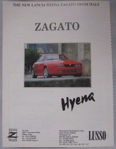 1993 lancia hyena zagato - lancia,