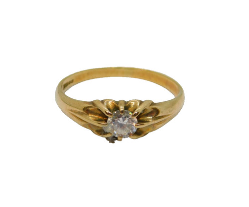 9ct yellow gold spinel - gold,