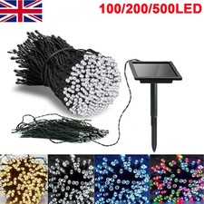 100-500 LED Solar Powered Fairy Garden Lights String Outdoor Party Wedding Xmas