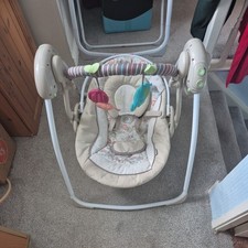 ingenuity Soothe 'n Delight Portable Baby Swing - Cozy Kingdom