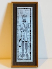 Engraving Of Memorial Brass to Robert the Bruce, mounted and framed