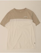 CONVERSE Mens T-Shirt Top XL White Colourblock Cotton AW01