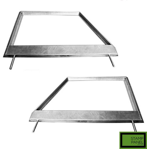Pair galvanised door tops - galvanised,