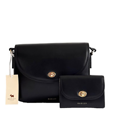 RADLEY Handbag And Purse Black Leather Small Bag and Coin Purse Parliament Hill 