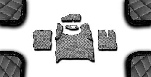 Dark grey eco leather layers - grey,