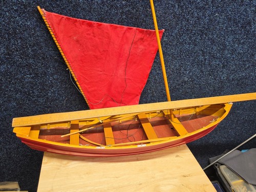 Model sailing boat - sailing, hand