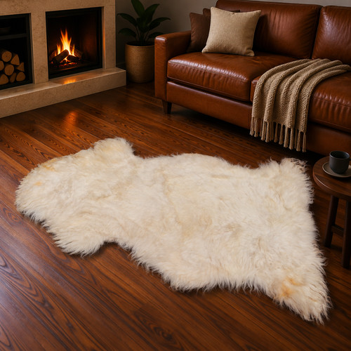 Genuine ivory sheepskin - genuine, rug