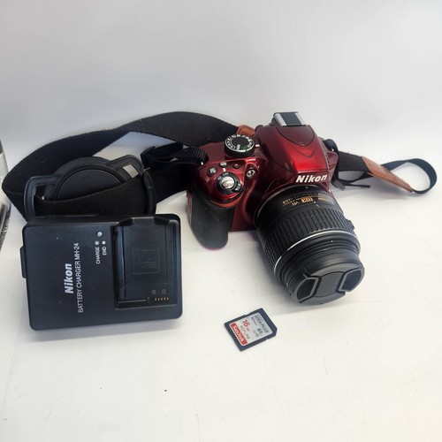 Nikon d3200 red - red, camera