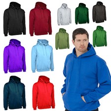 Men's Hoodie Jumper Size XS to 6XL Plain Hooded Sweatshirt 280gsm UK STOCK