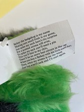 Vintage Rare 1980s furry Car hanging Hedgehog  Not Dice READ INSIDE ITS  LABEL!!