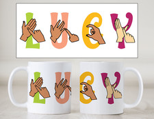 Personalised Sign language mug