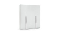 Habitat Munich 4 Door Wardrobe White Spacious and Modern Bedroom Storage