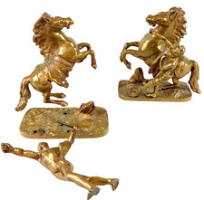 Pair Antique French Brass