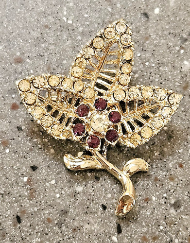 Vintage flower stemmed leaf - vintage,