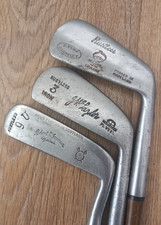 Old Rustless Golf Irons 9U and 2 X 3 Irons Scotland Made Vintage 