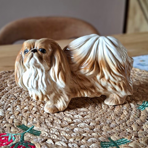 Vintage ceramic pekingnese - vintage,