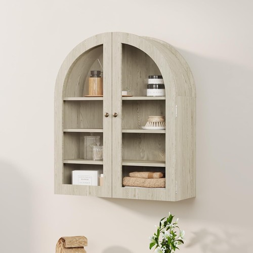 Arched wall cabinet with door - arched,