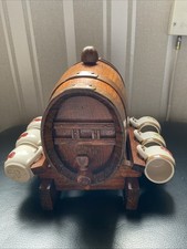 VINTAGE WOODEN BARREL AND