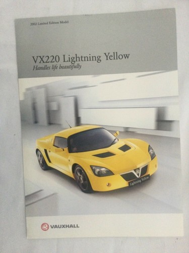 Vauxhall vx220 brochure vgc - vauxhall,
