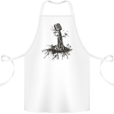 Microphone Tree Music Singing Singer Cotton Apron 100% Organic