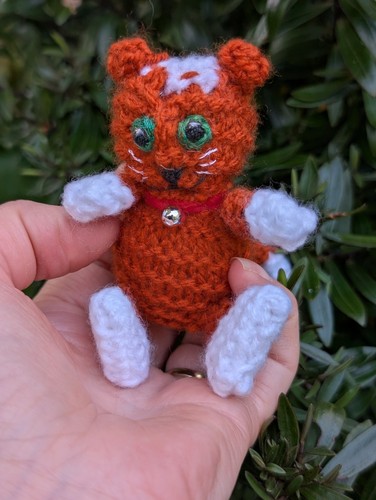 Handmade knitted pocket ginger - handmade,