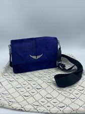 Zadig & Voltaire Blue Velvet Cross Body Shoulder Bag