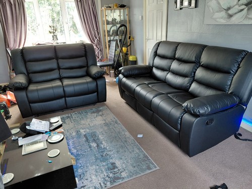 Roma leather recliner - leather, set