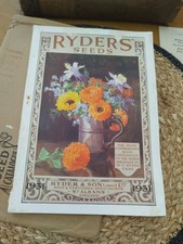 1931 Ryder’s Seeds Catalogue