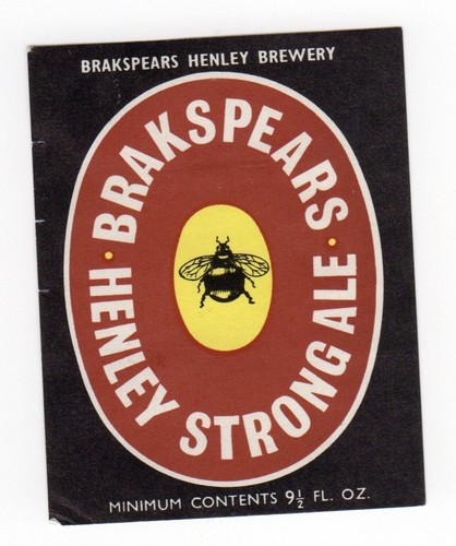 Beer label brakespear son - &,